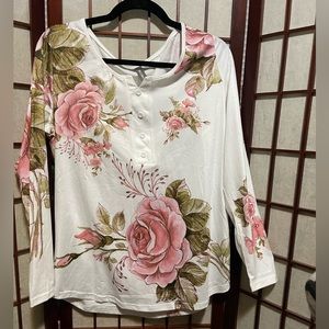 Floral long sleeve top